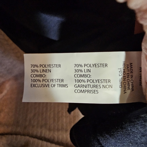 4/$20 NWOT Dex Navy Blouse with Ruffle Sleeves and Tie Back sz M - Picture 3 of 4